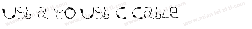 USB-A to USB-C Cable字体转换